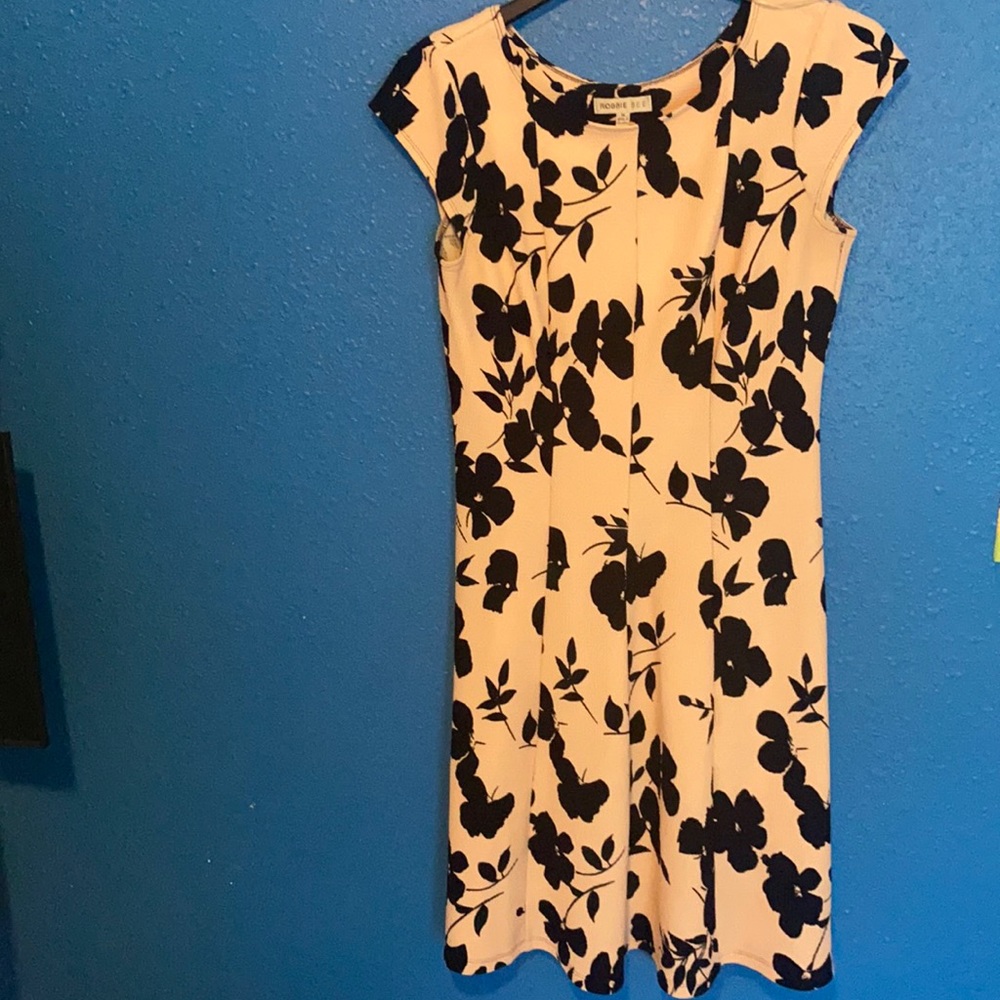 Pink and black flower dress